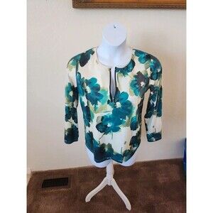 Chaos Monkey womens floral knit top SZ L
